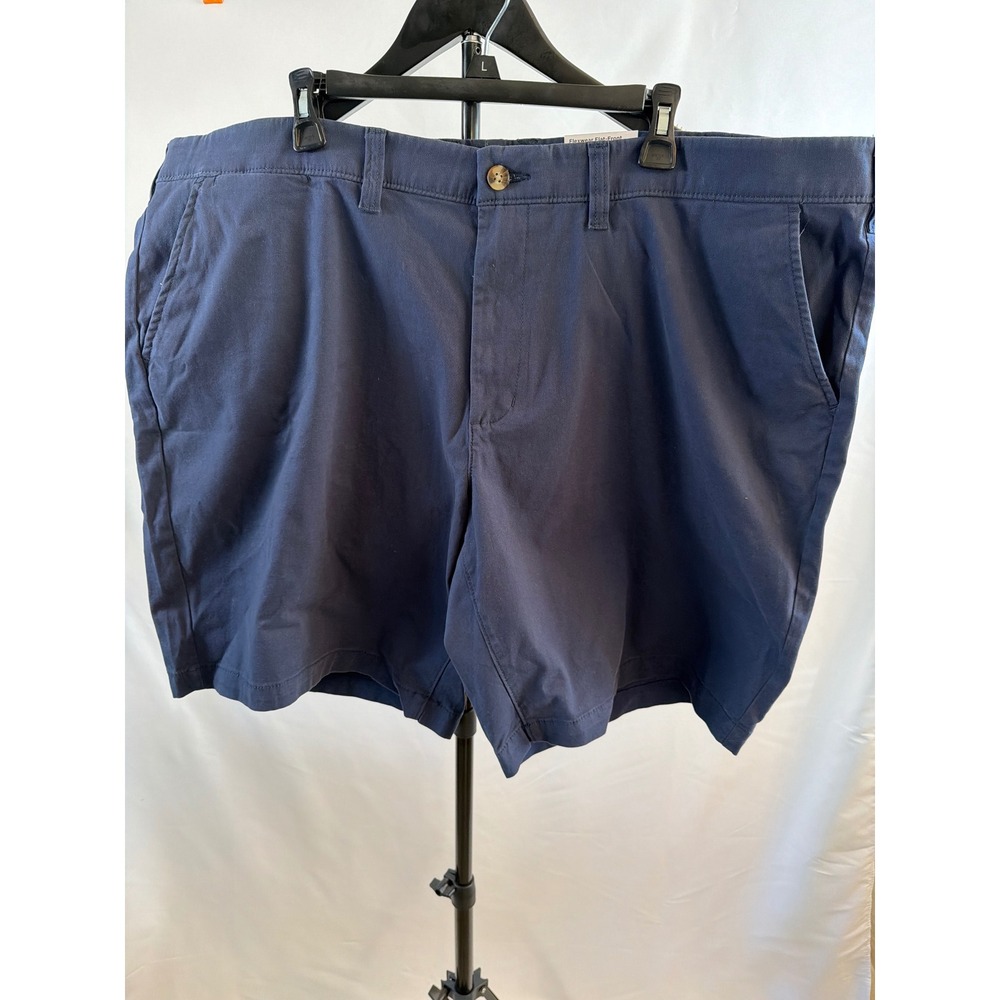 Sonoma Goods For Life Flexwear Flat-Front Shorts Mens 48 Navy Blue Stretch 10in
